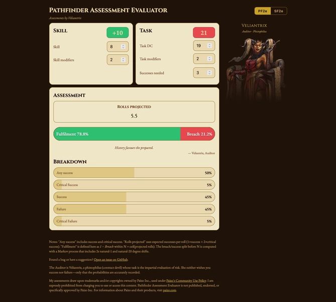 PF2e / SF2e Odds Calculator thumbnail